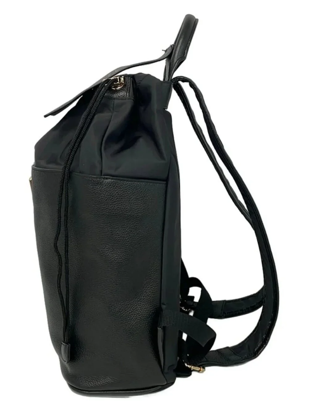 ATAO Black Nylon Leather Backpack